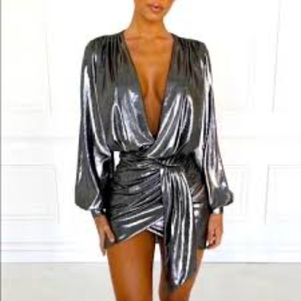 House of CB Metallic Women  Dress Size S